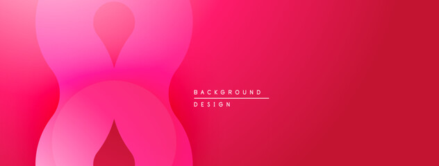 Abstract pink background. Overlapping shapes create soft gradients, modern design element. Minimalist aesthetic, vibrant color scheme.