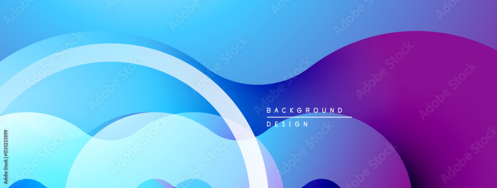 Poster Abstract fluid shapes, blue purple gradient. Modern design, smooth curves, dynamic composition. Background element for projects.