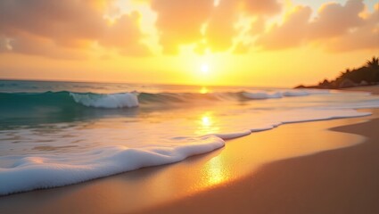 Obraz premium sunset at the beach