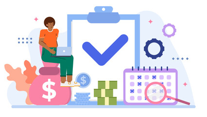 Businessman utilizing technology for financial planning and decision-making. Suitable for finance, budgeting, online banking concepts in marketing materials.