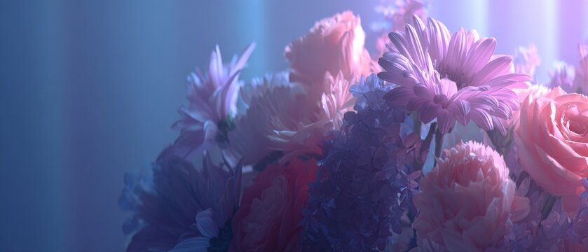 Soft pastel flowers bouquet dreamy floral arrangement