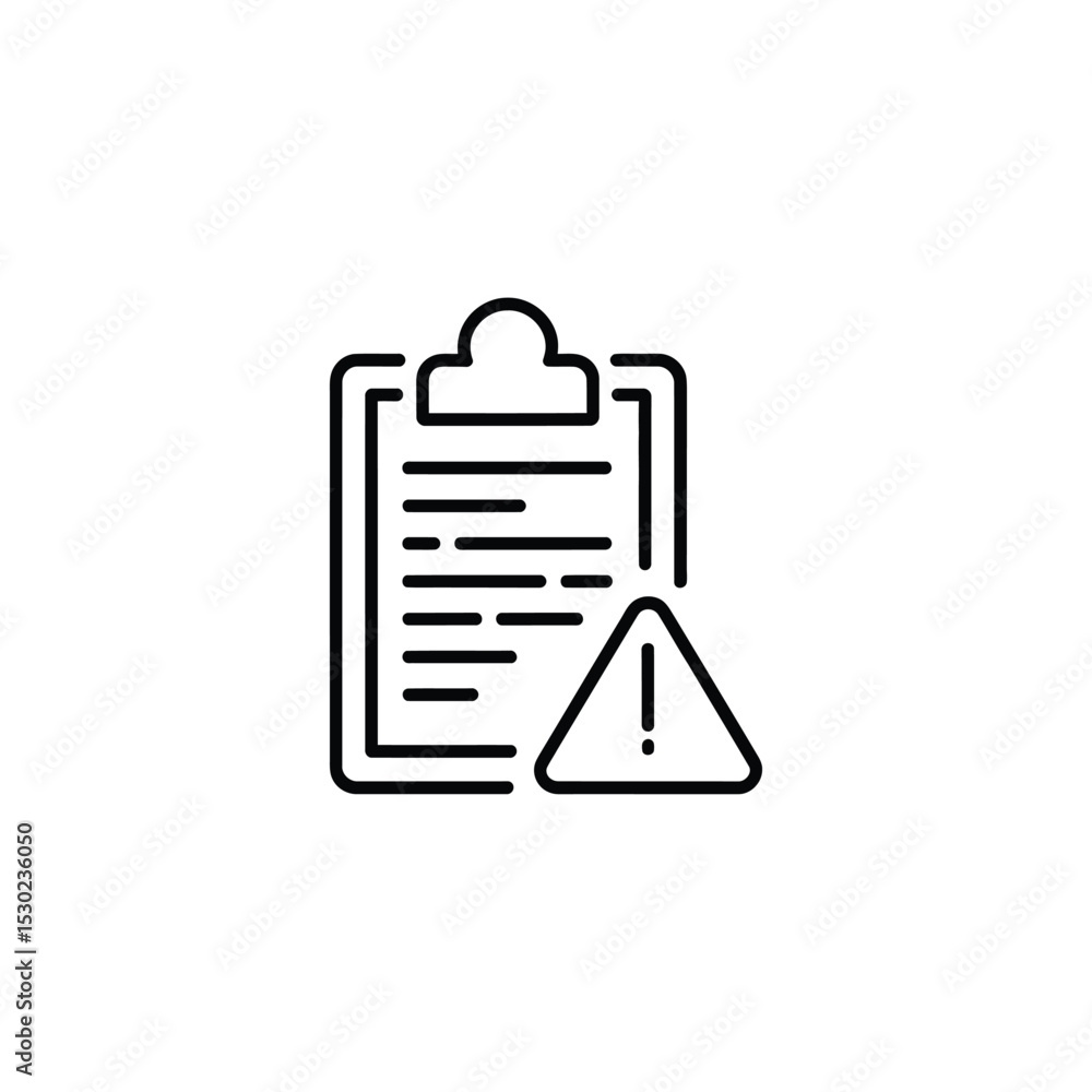 Poster warning on clipboard alert error or issue with documentation