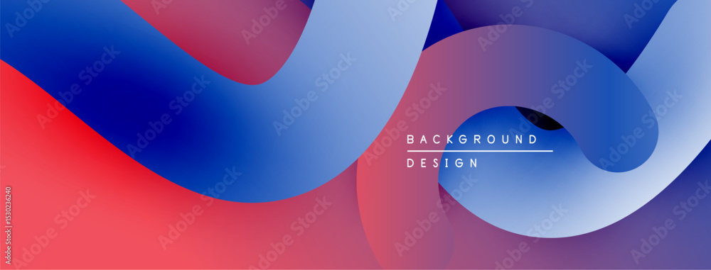 Poster abstract fluid shapes overlap. vibrant red, purple, blue gradients create dynamic composition. moder