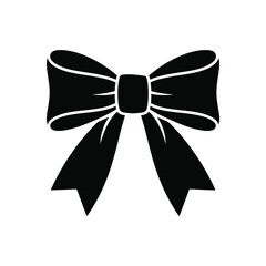 Elegant Black Bow Silhouette for Gifts and Decorations