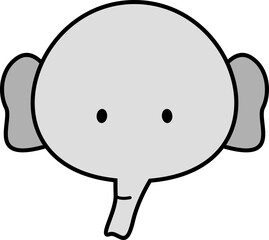 Cute Animal Outlined Illustration Element
