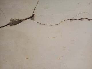 Distressed Wall Surface with Prominent Plaster Cracks