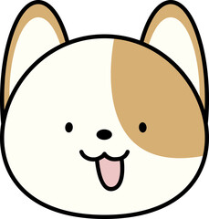 Cute Animal Outlined Illustration Element