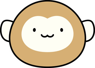 Cute Animal Outlined Illustration Element