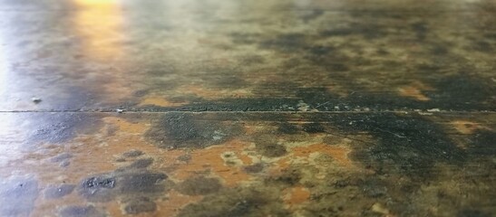 Old Distressed Wooden Surface with Patina Stains