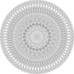 Abstract Printable Mandala Coloring Page Vector