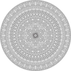 Zentangle Mandala For Coloring Page Illustration