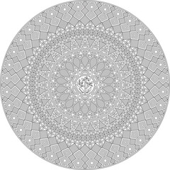 Mandala Abstract Zentangle Coloring Page