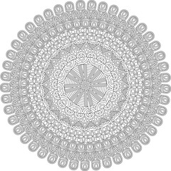 Zentangle Mandala Adult Coloring Book Page Vector