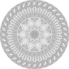 Mandala Art Coloring Pages For Adult Vector