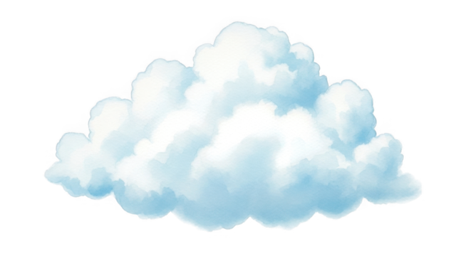 Beautiful Cloud Illustration PNG for Sky Backgrounds and Weather Graphics - Powered by Adobe