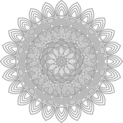 Fototapeta premium Mandala Art Design For Adult Coloring Page Vector