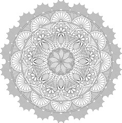 Zentangle Outline Mandala Coloring Pages For Adult