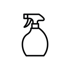 Spray Bottle Outline Icon for Cleaning and Disinfection Purposes