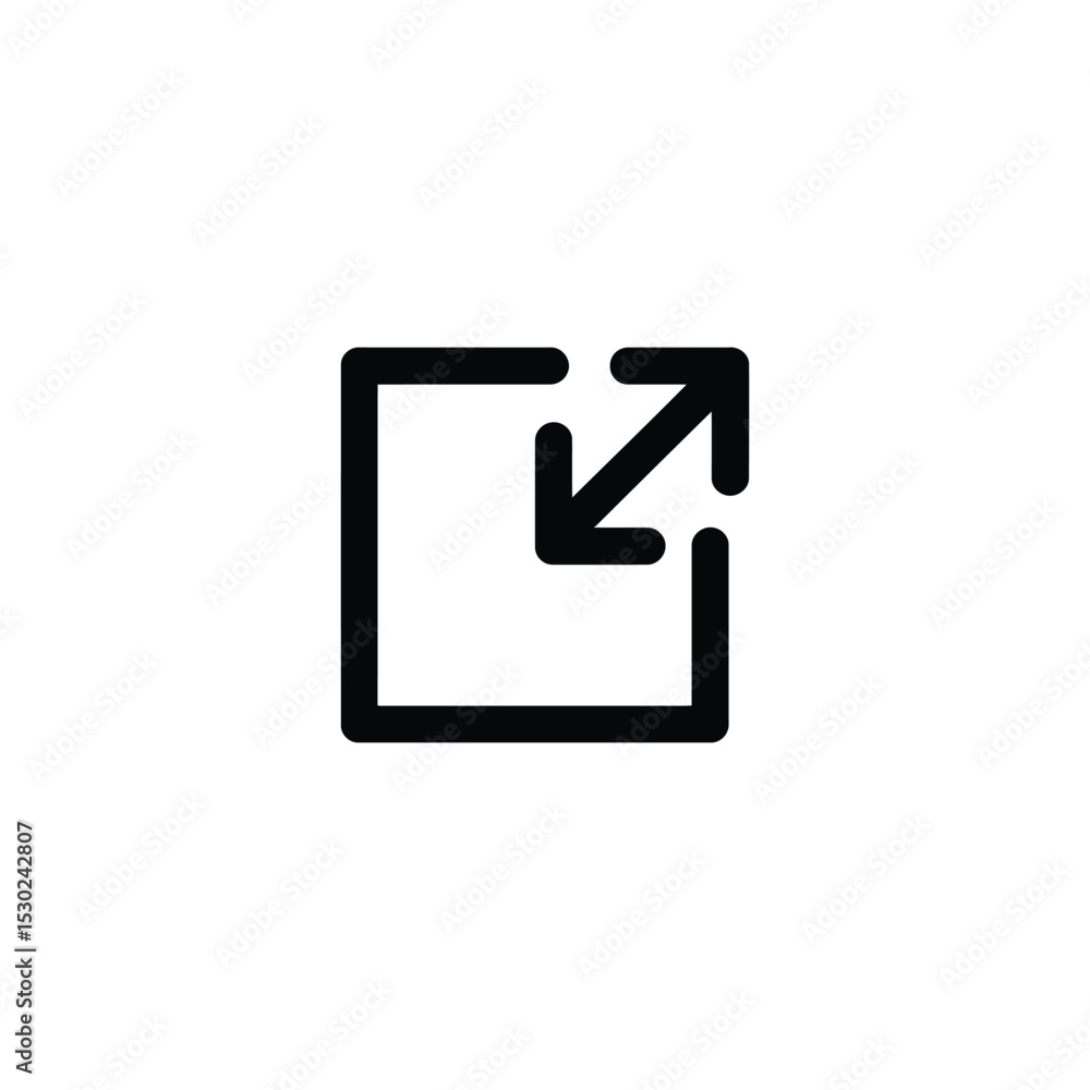 Poster external link icon square with arrow pointing outward and upward