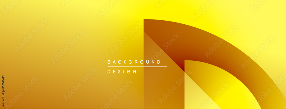 Poster Abstract golden layers create dynamic visual flow. Gradient shades suggest depth, modern design elements present. Minimalist aesthetic.