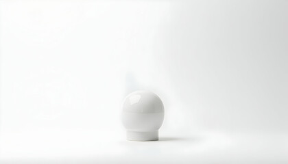 White Round Container on White Background Product Display