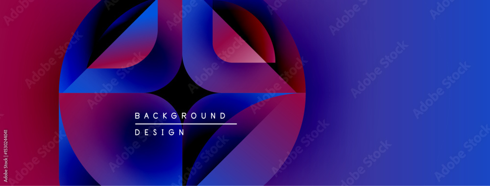 Leinwandbilder Abstract fluid shapes, vibrant colors blend. Modern design, gradient effect creates dynamic visual impact. Text reads background design.