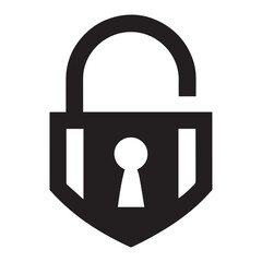 lock icon on metal button