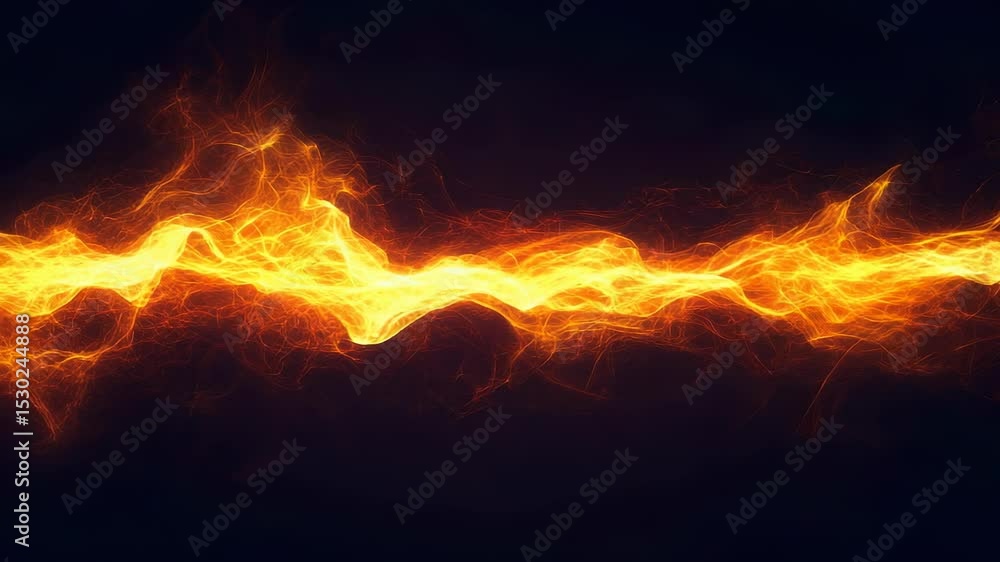 Poster abstract plasma beam with dynamic energy flow on a dark background concept