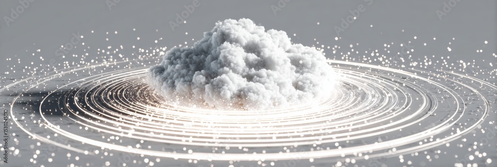 Poster Personal Data Cloud Surrounded by Firewall Rings Enhancing Digital Security and Privacy Measures in a Modern Tech Environment