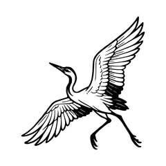 elegant Japanese crane design