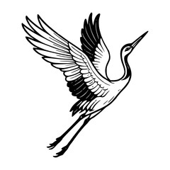 elegant Japanese crane design