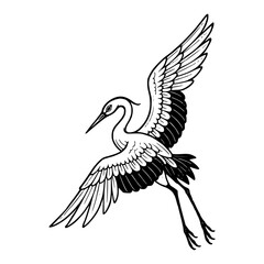 elegant Japanese crane design