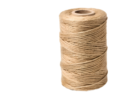 spool of natural jute twine close up