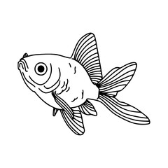 simple pet fish sketch
