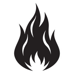 Fire icon Fire flame symbol. Bonfire silhouette logotype. Flames symbols set flat style. vector illustration