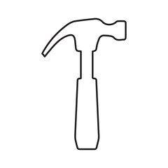 hammer line icon
