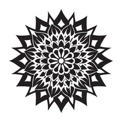 Mandala Design vector icon logo character premium illustration