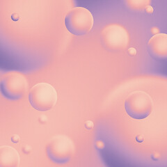 Abstract 3D Bubble Background – Soft Colors Gradient with Floating Spheres