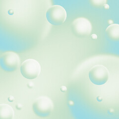 Abstract 3D Bubble Background – Soft Colors Gradient with Floating Spheres