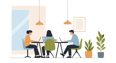 Collaborative Workspace: Teamwork in a Modern Office