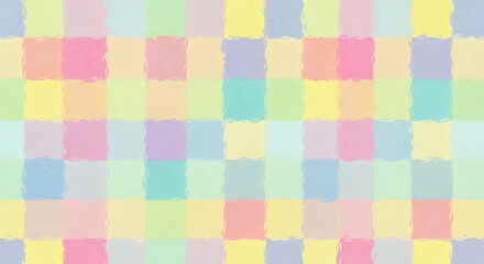 Illustration of pastel checkered background in pastel colors
