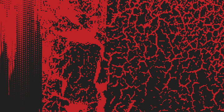 Vector red and black background with sporty brush motif modern arts grunge