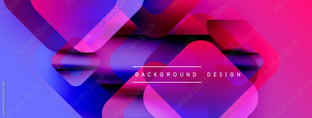 Leinwandbilder Abstract gradients overlap, creating dynamic visual effect. Vibrant pinks, blues dominate composition. Text reads background design.