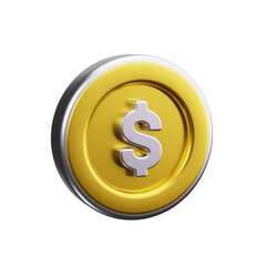 coin 3d render icons