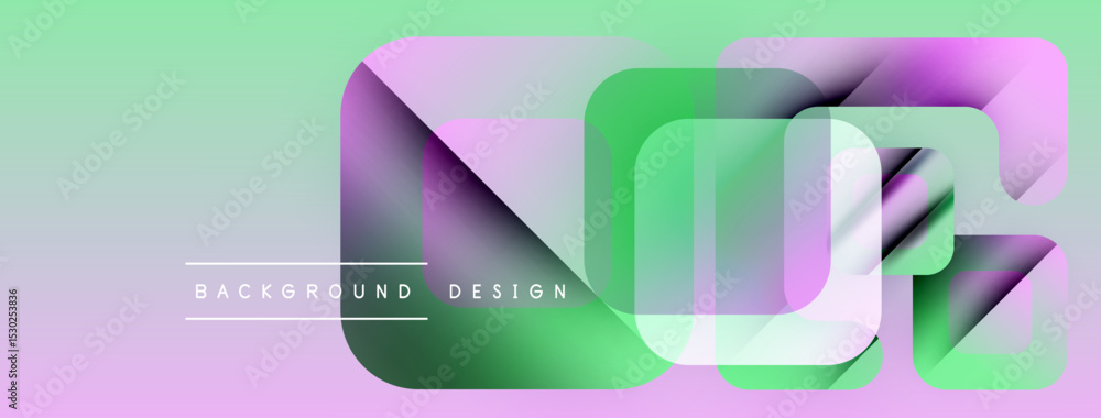 Fototapete Abstract pastel layers create modern background. Soft gradients, overlapping shapes offer visual interest. Minimal text complements design.