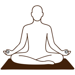 Obraz premium silhouette of a woman meditating