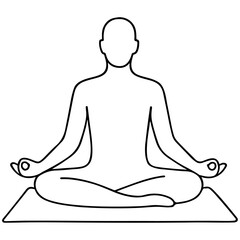 silhouette of a man meditating