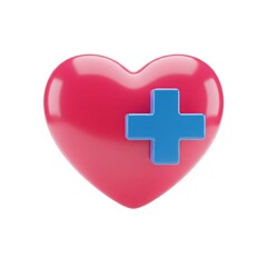 Obraz premium red heart with a cross