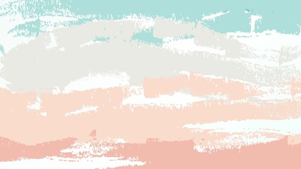 Abstract pastel brush stroke background in soft shades of turquoise, cream, and peach