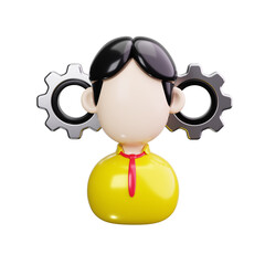 manager 3d render icons